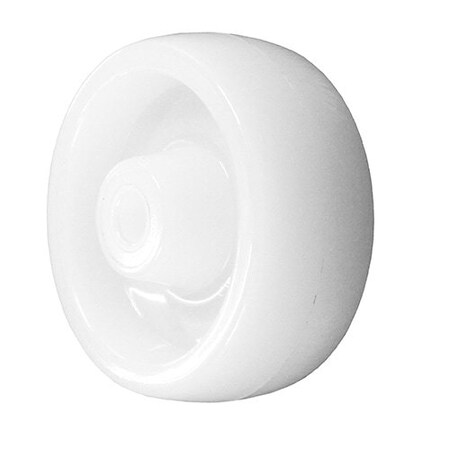 Durastar Wheel; 3X1.25 Nylon (White); 3/8" Plain Bore 314NY82E